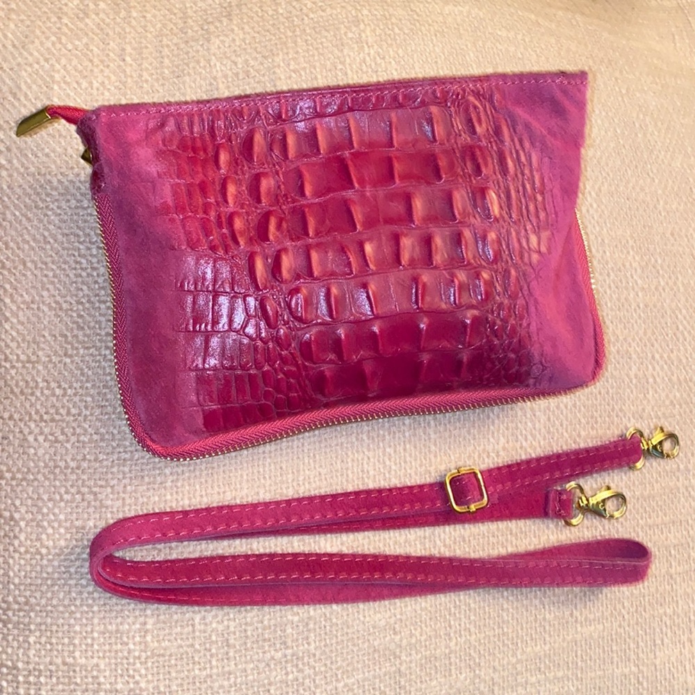 Borsa In Pelle crossbody/clutch Bag. Genuine leather.